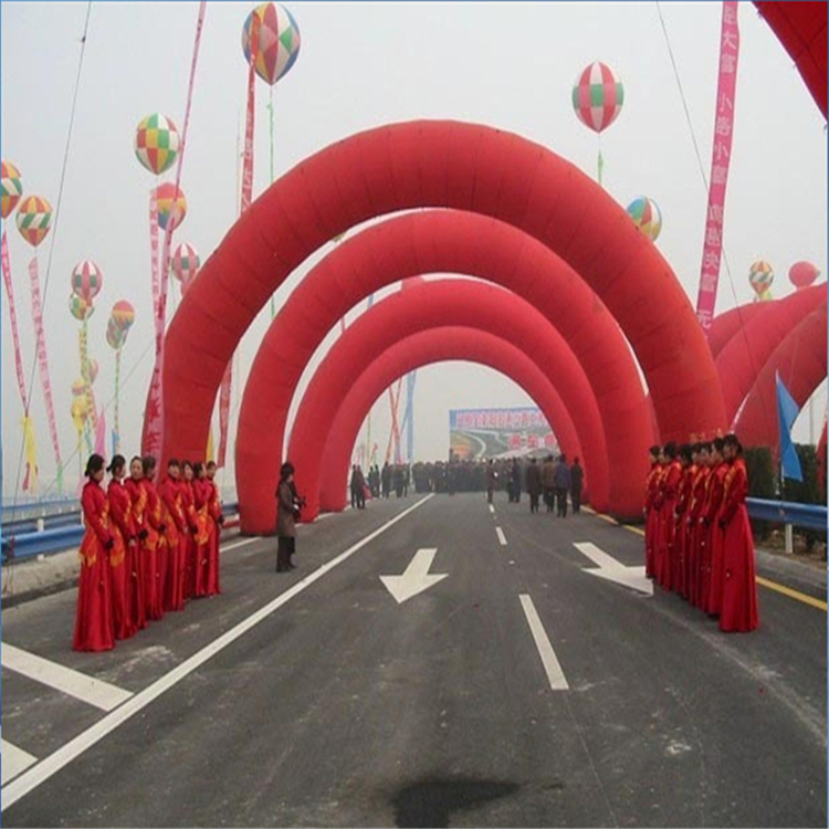 达川商场开业纯红拱门